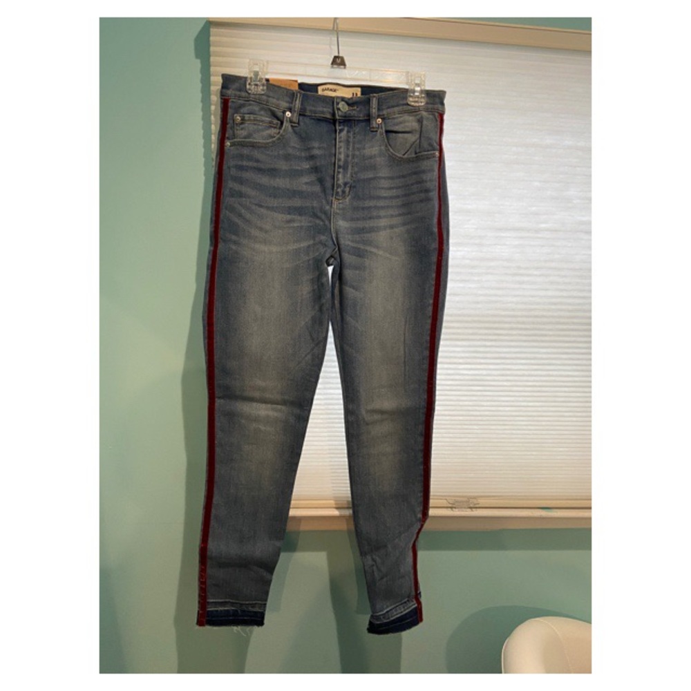 Garage Jeans with Red suede stripe